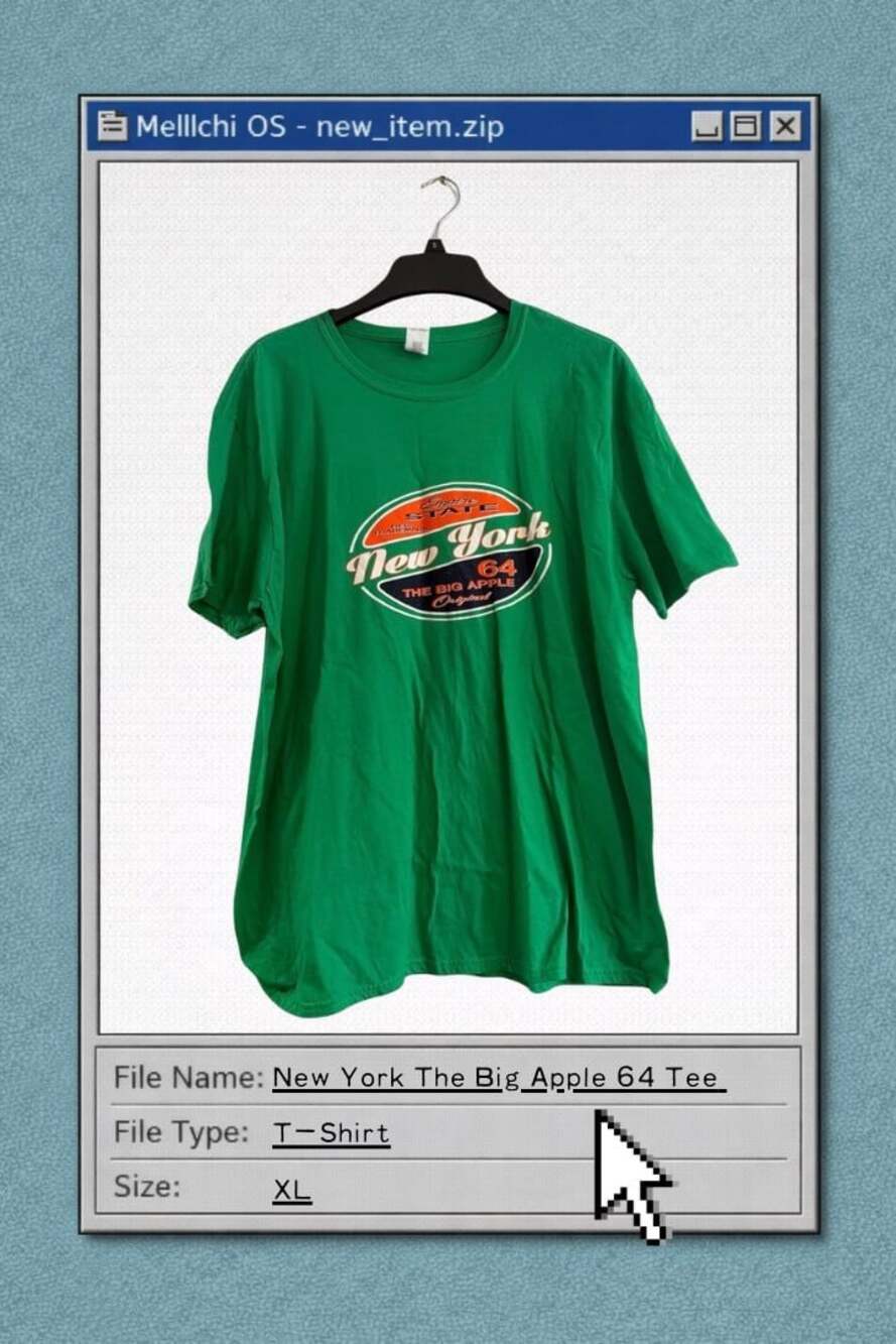 Vintage New York The Big Apple Empire State Green Graphic Tee XL